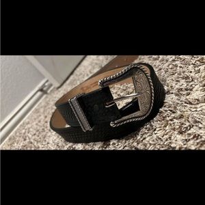 Men’s Black leather belt